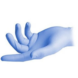 House Brand Powder-Free Nitrile Gloves, Non-Sterile, Small, Blue, 200/Box
