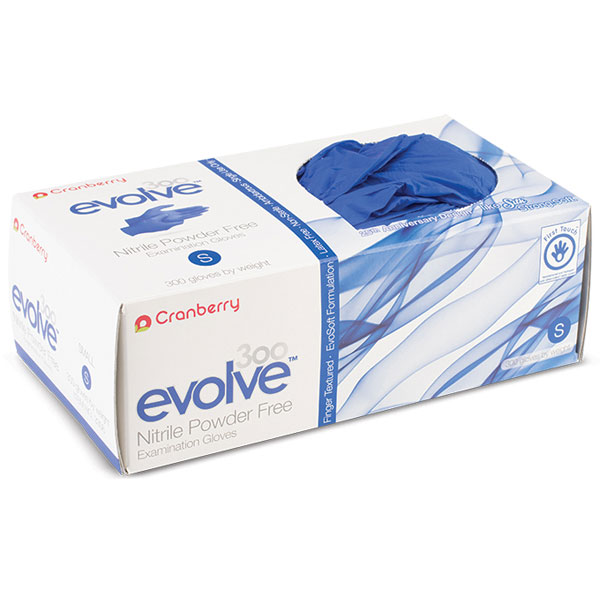 Evolve Nitrile Exam Gloves: SMALL 300/Bx