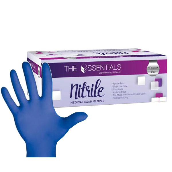 Essentials Premium Nitrile Exam Gloves - SMALL 300/Bx