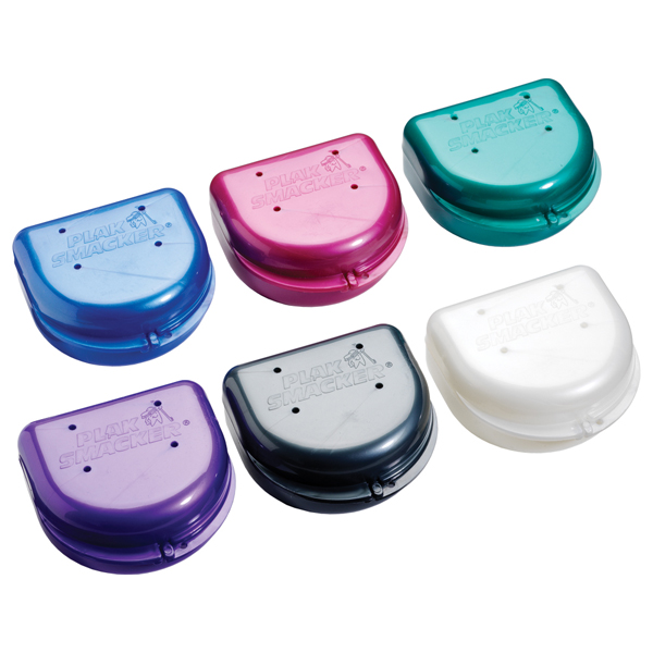 Plak Smacker Pearlized Retainer Case, Assorted Colors, 24/Bx