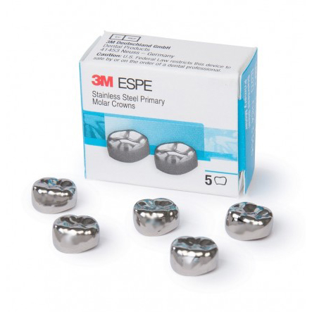 3M ESPE #5 Upper Right 1st Primary Molar Stainless Steel Crown Form, Box of 5