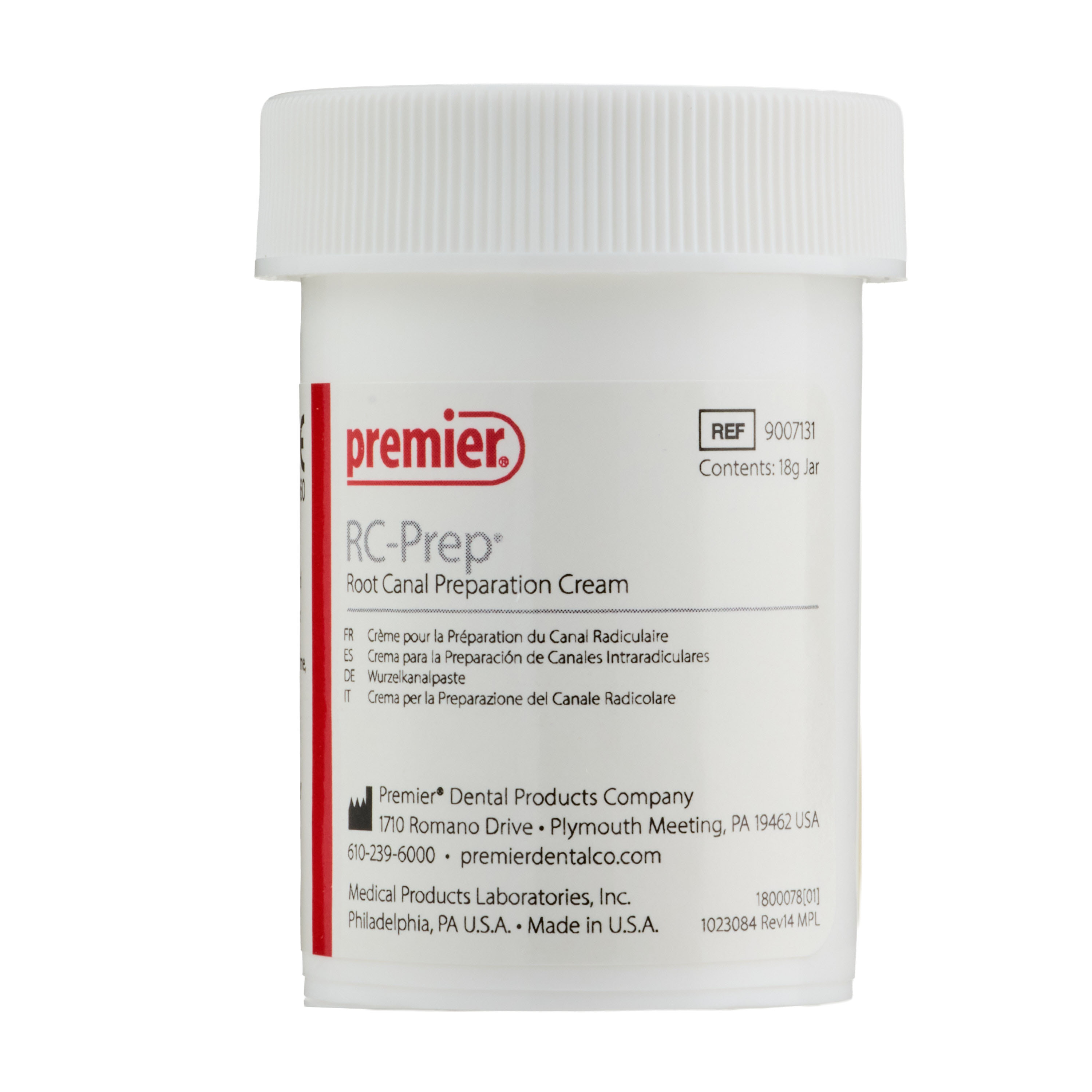 RC-Prep for Chemo-Mechanical Preparation of Root Canals, 18 Gm. Jar
