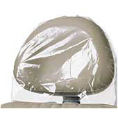 House Brand 9.5" x 14.5" Clear Plastic Headrest Cover, box of 250 Covers